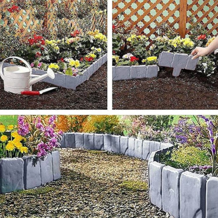 Valla Jardín estacas borde diseño piedras adoquin x 5 - Imagen 4