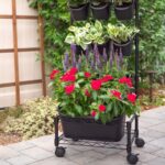 Huerto vertical con ruedas jardinera maceteros móvil - Imagen 4