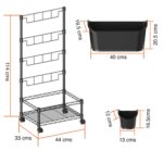 Huerto vertical con ruedas jardinera maceteros móvil - Imagen 5
