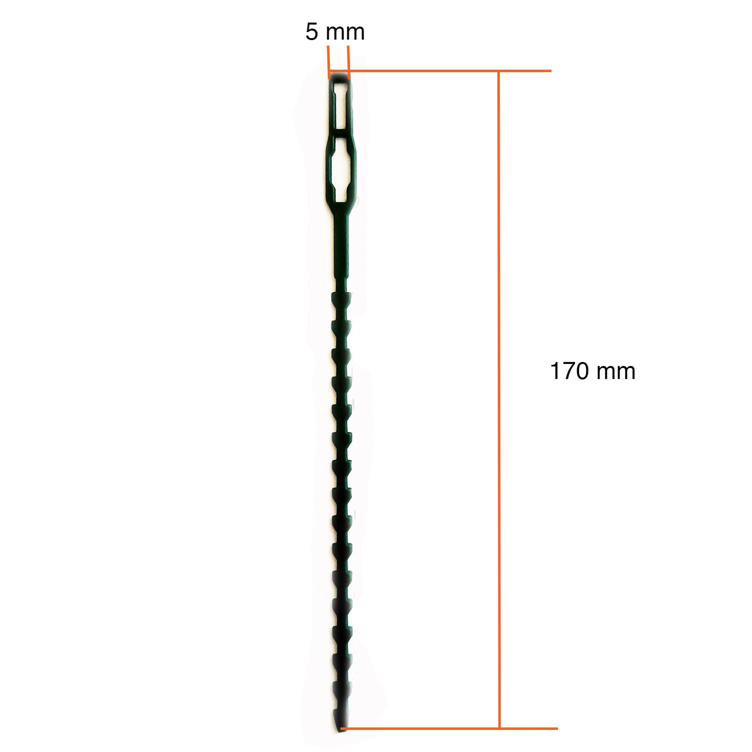 Amarra plantas jardín verdes 30 unidades de 170 mm - Imagen 2