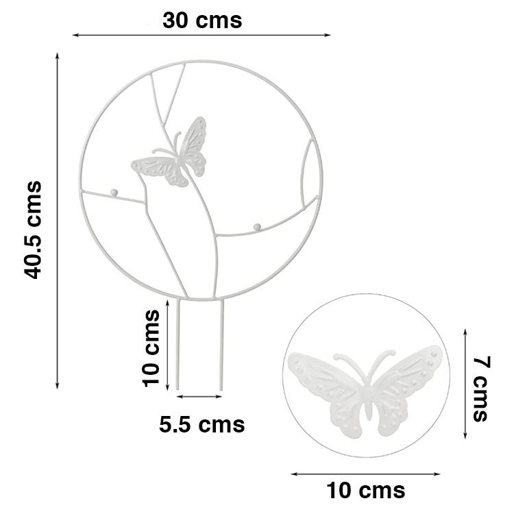 Soporte plantas trepadoras Mariposa Blanca - Imagen 5