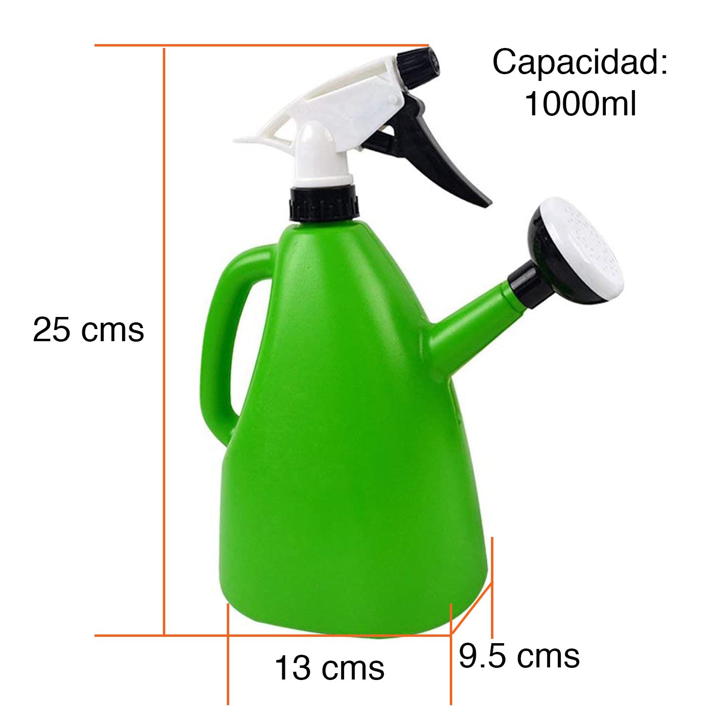 Regadera con pulverizador de agua plantas 1000 ml - Imagen 5