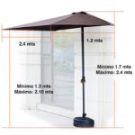 Quitasol rectangular balcón ventana muro 2.40 mts - Imagen 3