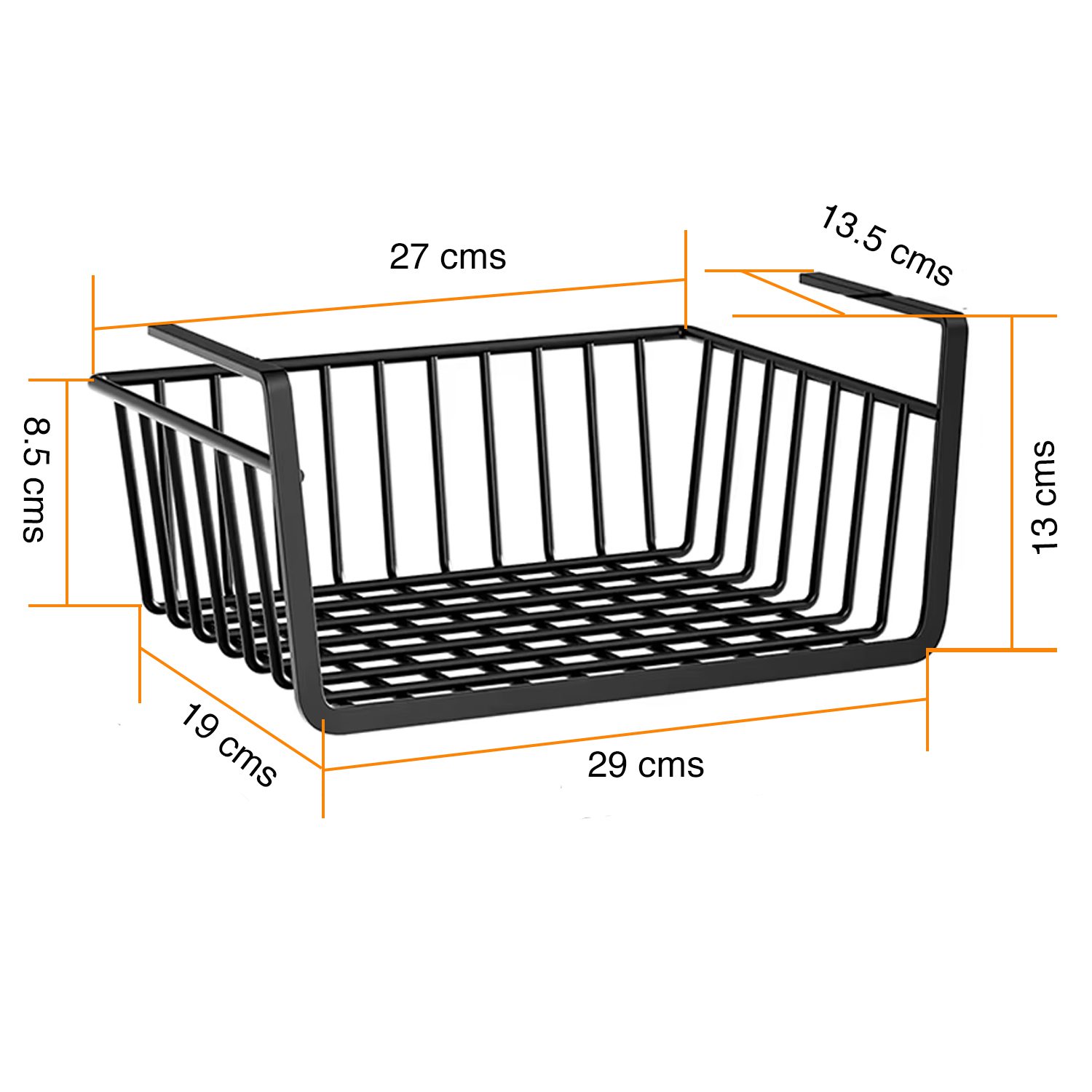 Organizador colgante muebles cesta escritorio Pack 3 - Imagen 2