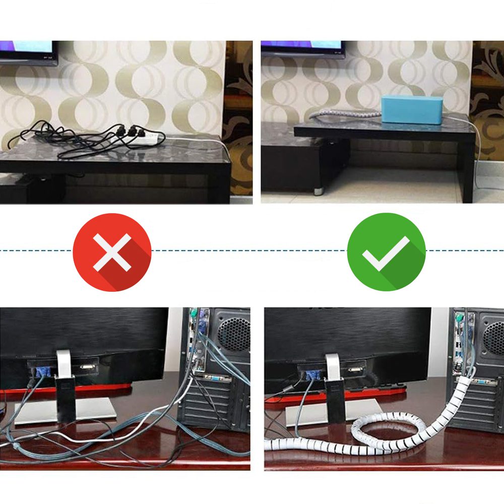 Protector organizador de cables 2 mts blanco - Imagen 5