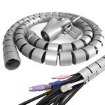 Organizador protector de cables Gris 1.5 mts 20mm