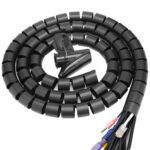 Protector organizador de cables 2 mts negro