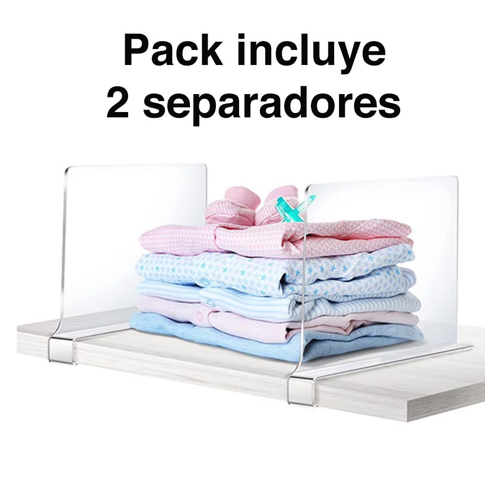 Separador repisas libros Acrílico muebles closet - Imagen 6