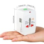 Adaptador enchufe viajes con 2 USB US Europa UK - Imagen 5