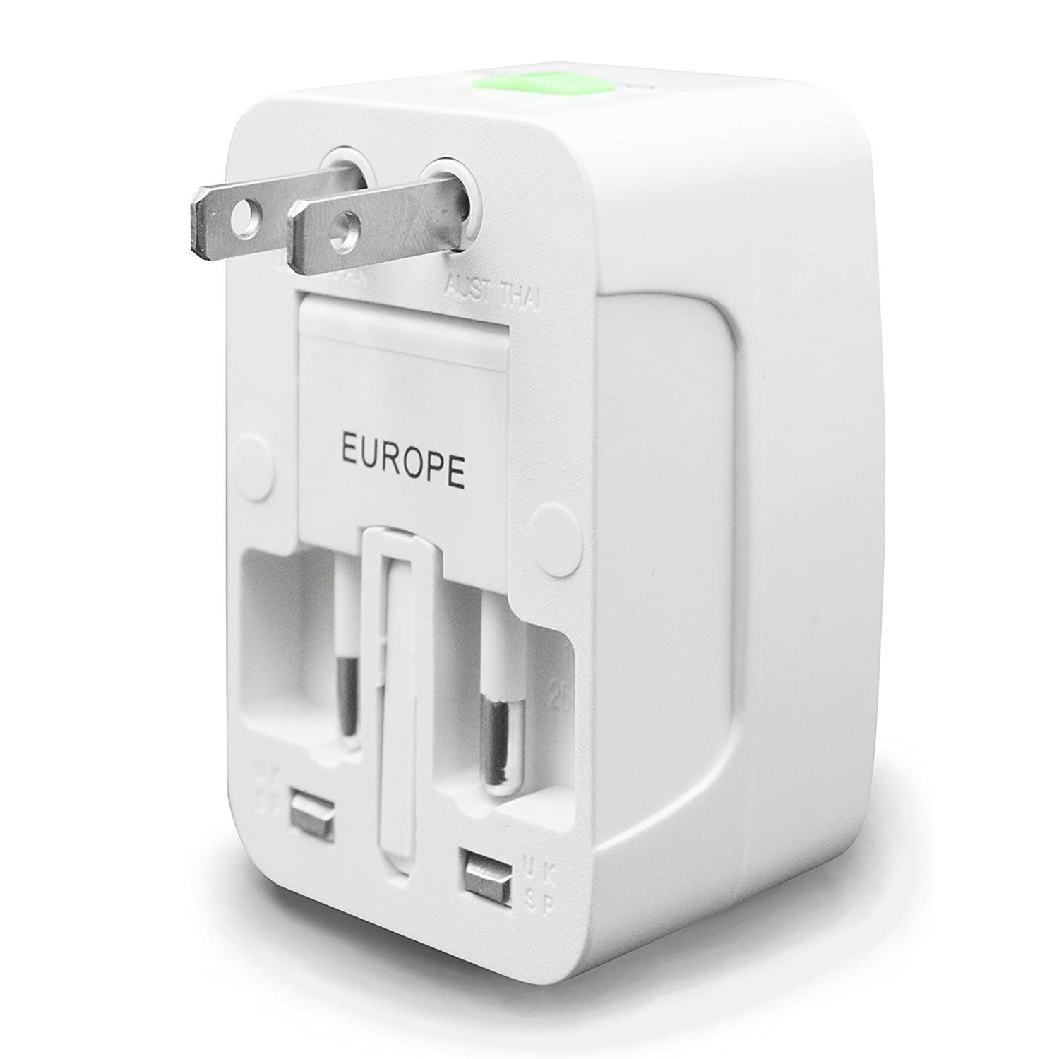 Adaptador enchufe viajes con 2 USB US Europa UK - Imagen 6