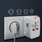 Adaptador enchufe viajes con 2 USB US Europa UK - Imagen 7