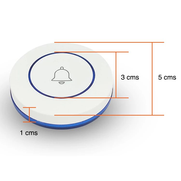 Botón inalámbrico indicador turno electrónico Blanco BT06 - Imagen 2