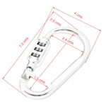 Mosquetón de seguridad con clave 37 mm Plateado - Imagen 3