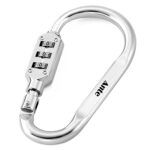 Mosquetón de seguridad con clave 37 mm Plateado