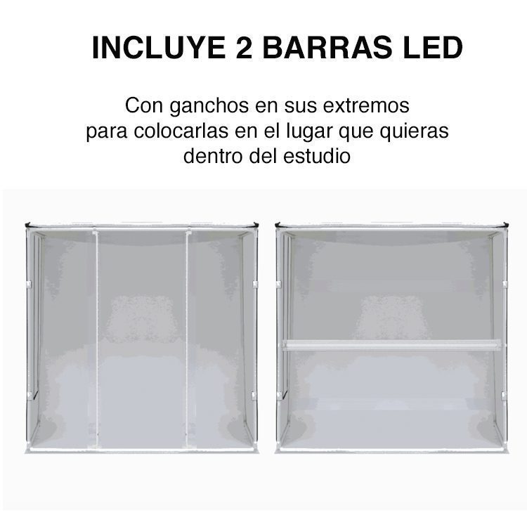 Mini Estudio fotográfico portátil 80 cms Led USB - Imagen 6