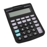 Calculadora electrónica pilas 12 dígitos Negra