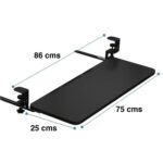 Bandeja teclado bajo escritorio con riel y prensa - Imagen 3