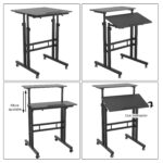 Escritorio mesa convertible altura ajustable con ruedas - Imagen 7