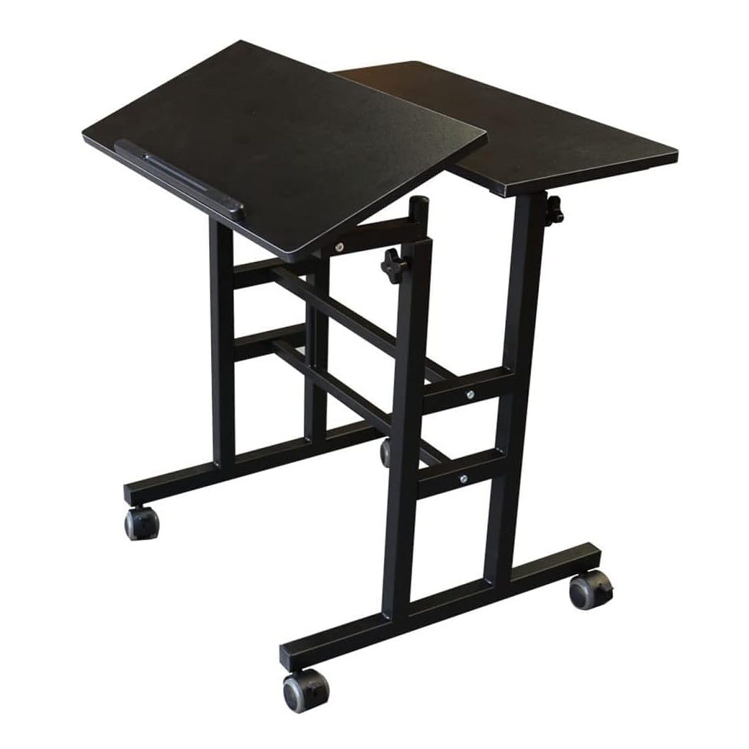 Escritorio mesa convertible altura ajustable con ruedas - Imagen 5