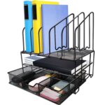 Organizador de escritorio oficina metálico con cajón