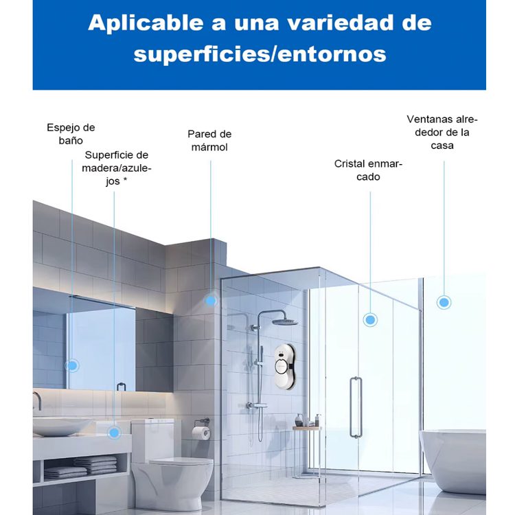 Robot limpiador de vidrios con pulverizador Liectroux - Imagen 4