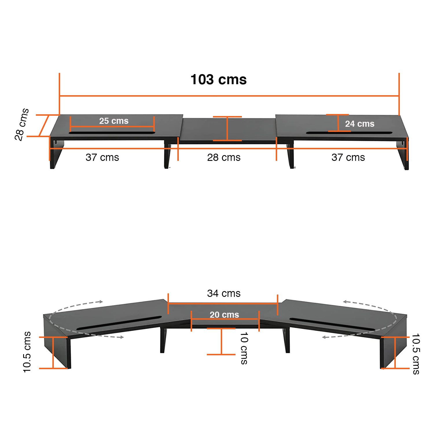 Elevador Alzador doble monitor ajustable - Imagen 7