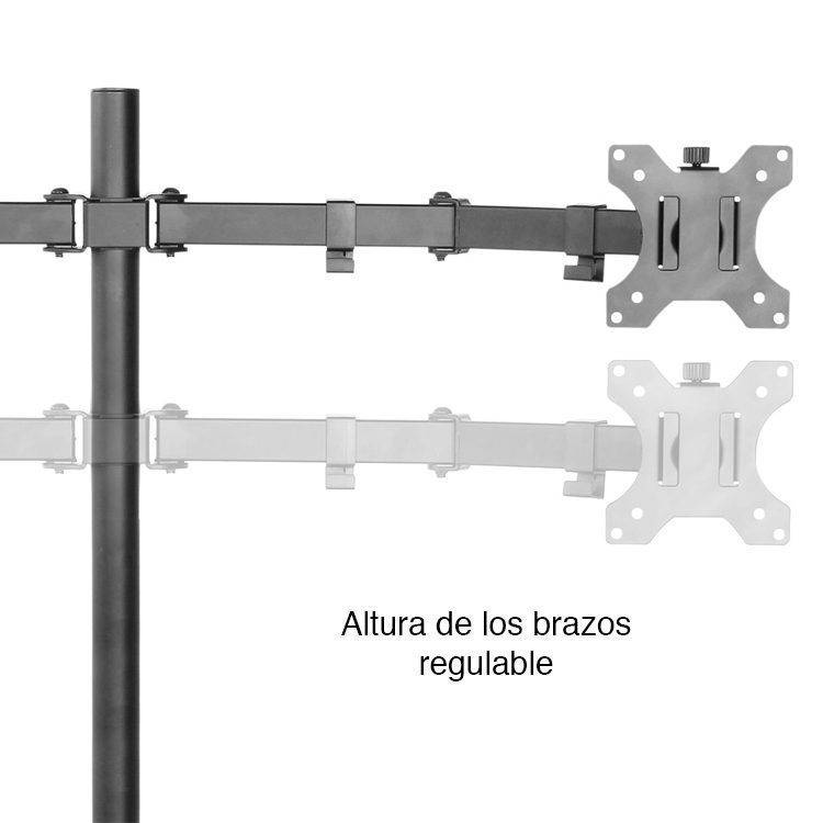 Soporte Doble Monitor Escritorio altura ajustable 27" - Imagen 3