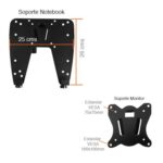 Soporte Doble 2 Monitor y Notebook brazo escritorio - Imagen 2