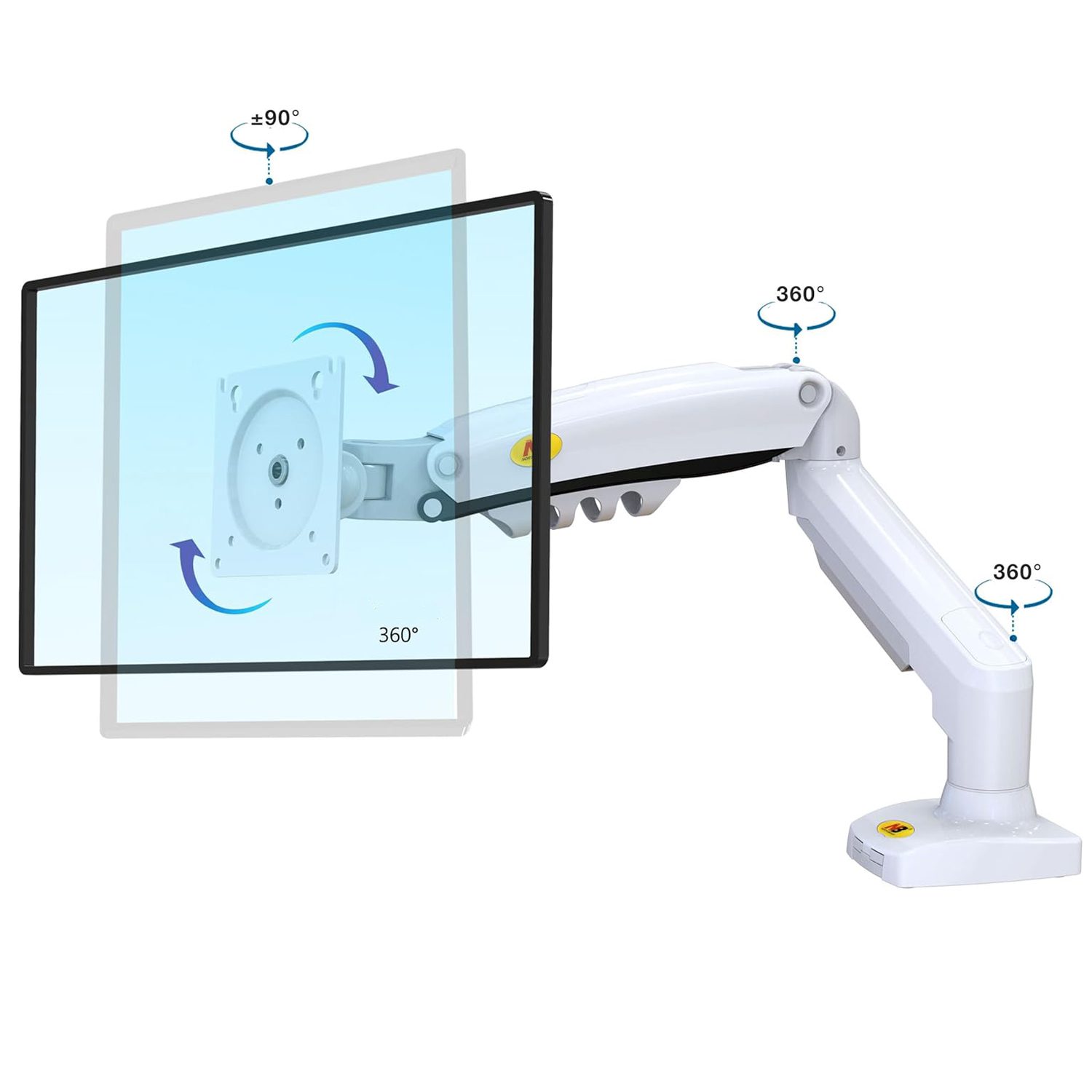 Soporte Monitor Blanco Articulado Giratorio Escritorio - Imagen 3