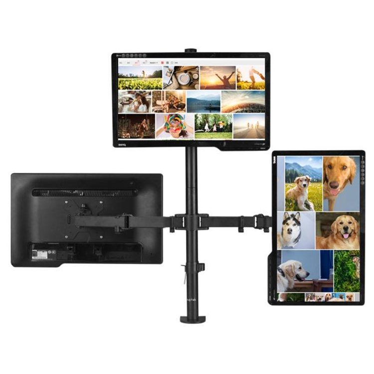 Soporte 3 Monitores escritorio 13 a 27 pulgadas - Imagen 3