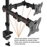 Soporte 3 Monitores escritorio 13 a 27 pulgadas - Imagen 8