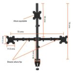 Soporte 3 Monitores escritorio 13 a 27 pulgadas - Imagen 9