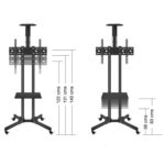 Soporte TV con ruedas Base Pedestal Móvil hasta 70 pulgadas - Imagen 3