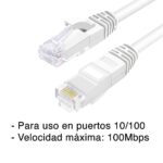 Cable de red cat 5e 25 metros Rj45 Lan Blanco - Imagen 3