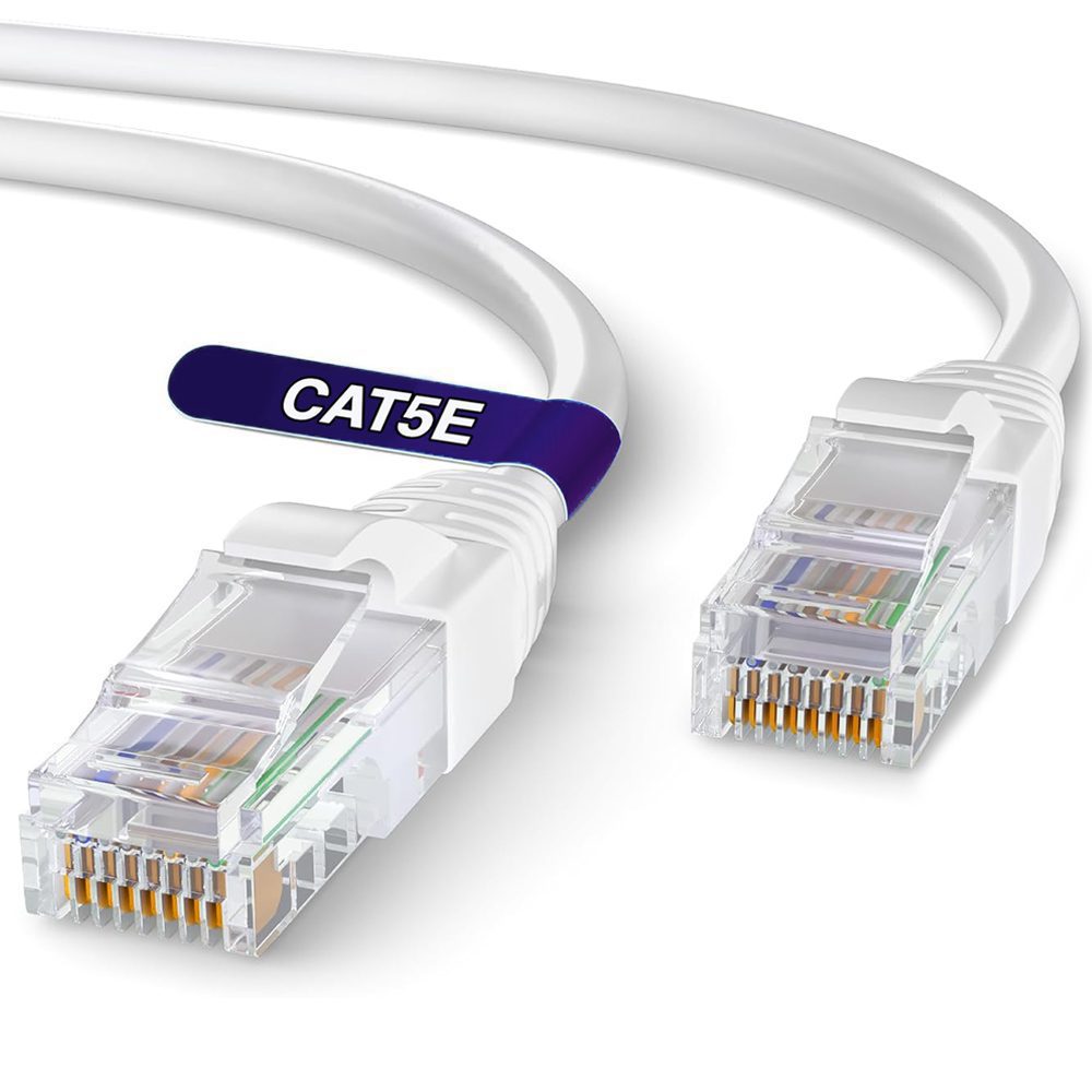 Cable de red cat 5e 25 metros Rj45 Lan Blanco - Imagen 1
