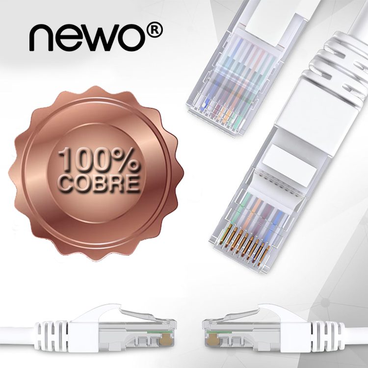 Cable de red 3 metros cat 6 100% cobre Blanco - Imagen 5
