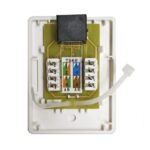 Roseta Caja RJ45 pared Cat 6 simple blanca - Imagen 3