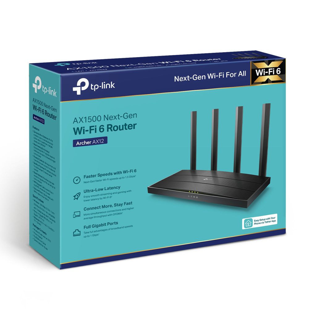 Router Wifi Gigabit Dual Band Archer AX12 - Imagen 4
