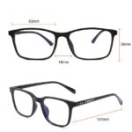 Disfraz lentes anteojos negros sin vidrio - Imagen 2