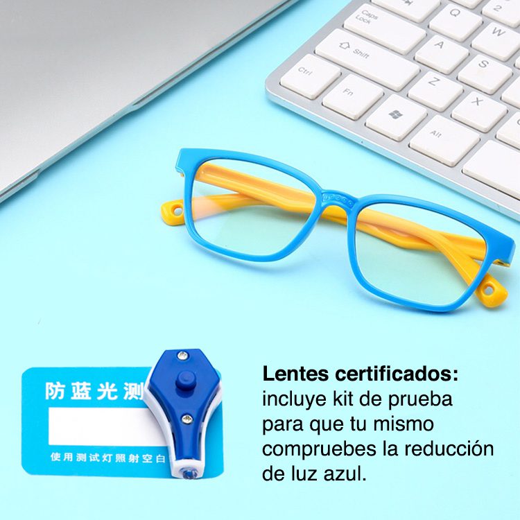 Lentes filtro Luz azul Pantallas Niños Celeste - Imagen 7