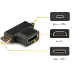 Adaptador Micro / Mini HDMI macho a HDMI hembra - Imagen 2