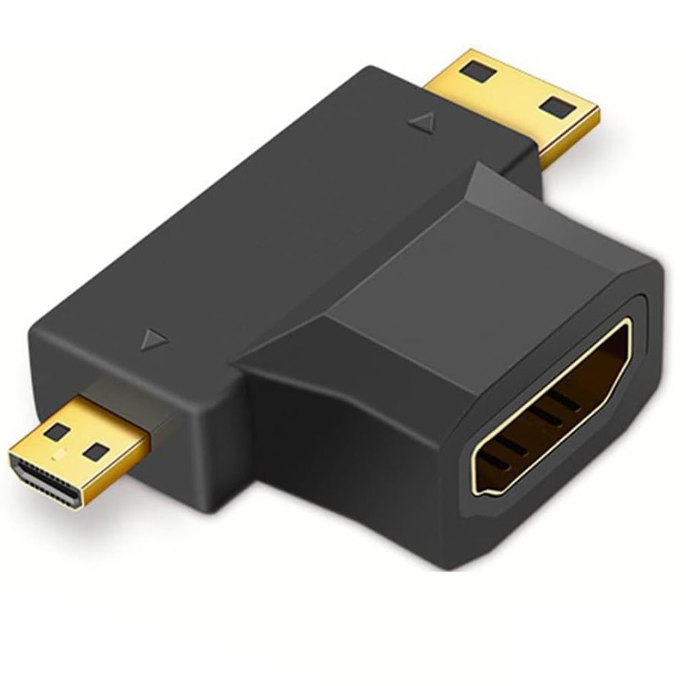 Adaptador Micro / Mini HDMI macho a HDMI hembra - Imagen 1