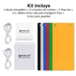 Mini Estudio fotográfico portátil 22 cms Led USB - Imagen 8