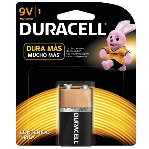 Batería-Pila-9V-Duracell-MN1604B1 Batería Pila de 9V Duracell MN1604B1 Alcalina - Imagen 1