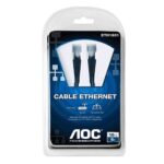 Cable de red 1.8 metros cat 5e color Negro AOC - Imagen 2